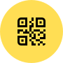 Изображение QR-кода в желтом круге